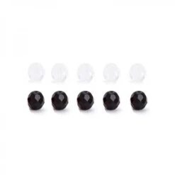 Glass Beads Black 8mm