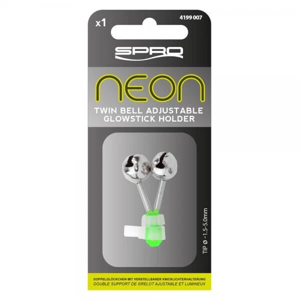 Spro Neon Twin Bell Adjustable Glowstick Holder Tip 1.5-5.0mm 2 Spro Neon Twin Bell Adjustable Glowstick Holder Tip 1.5-5.0mm - Afbeelding 2