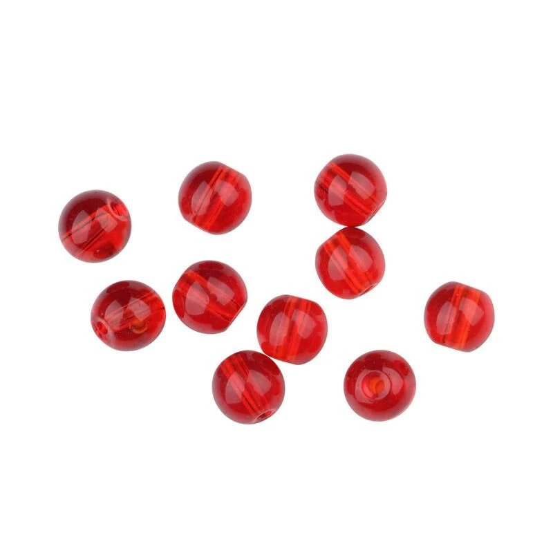 Spro Round Smooth Glass Beads Red Ruby 1 Spro Round Smooth Glass Beads Red Ruby