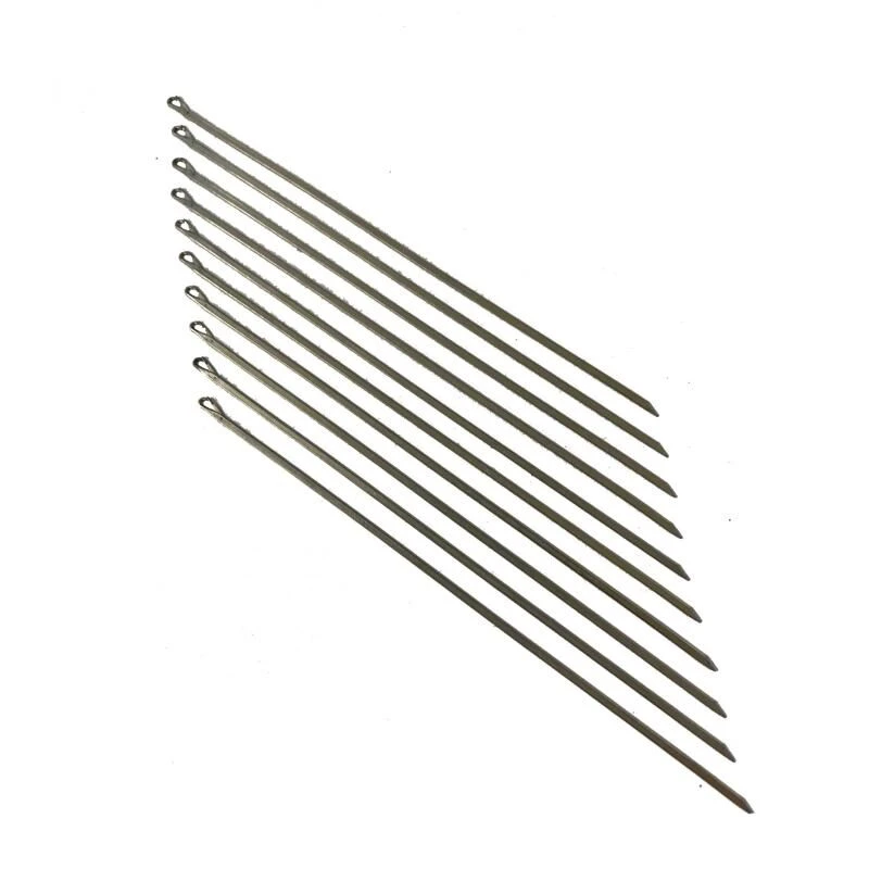 RVS Aasnaald Met Sluiting 13cm 10 Stuks 1 RVS Aasnaald Met Sluiting 13cm 10 Stuks
