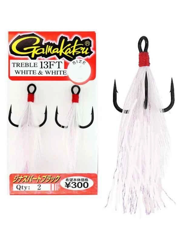 Gamakatsu Treble 13FT White & White 2st.